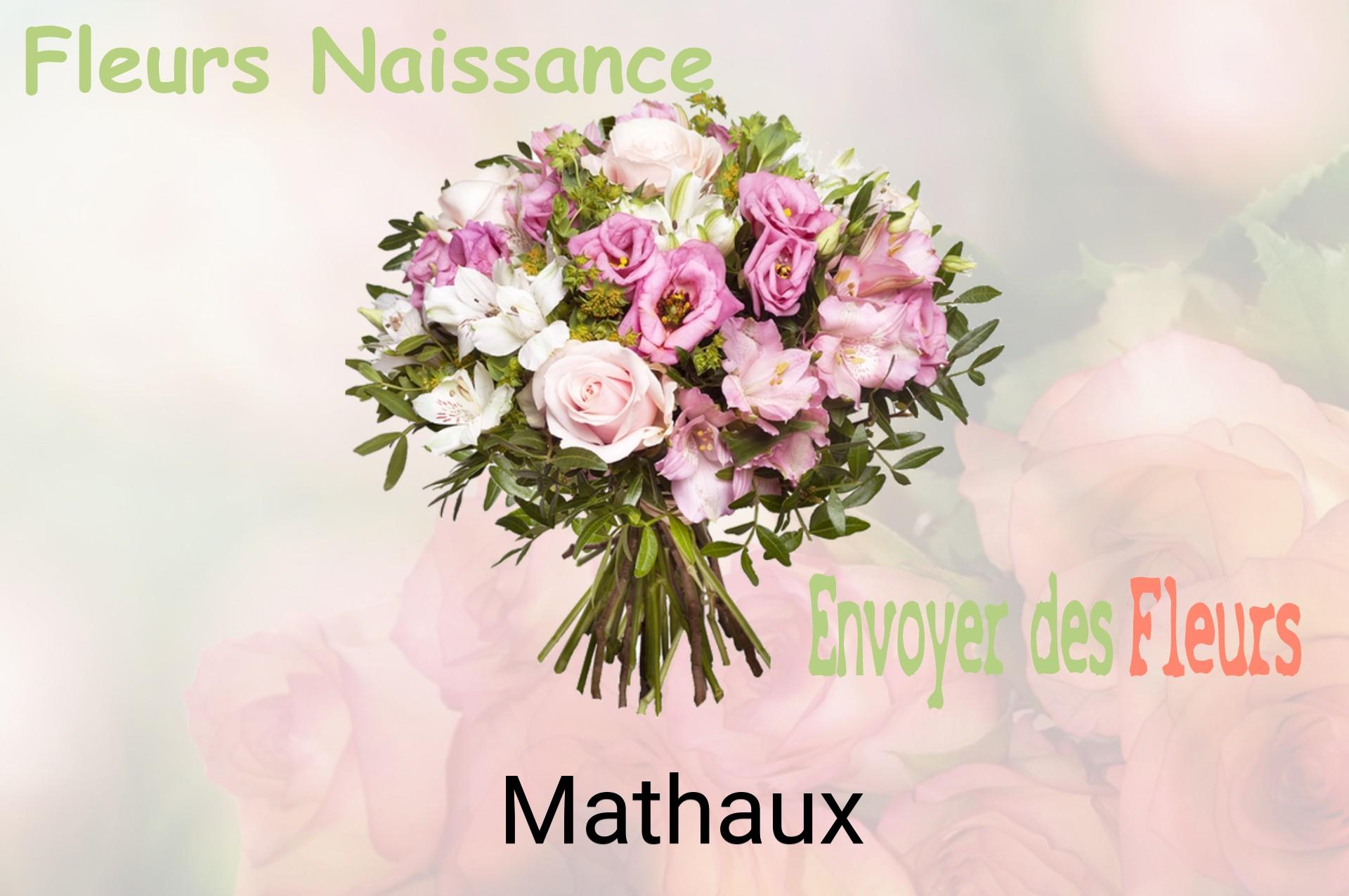 Bouquet de fleurs de naissance livré à Mathaux