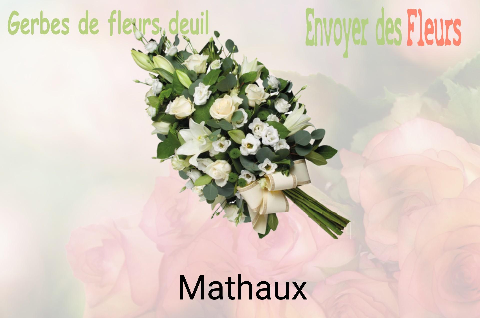 Gerbe de fleurs de deuil livrée à Mathaux